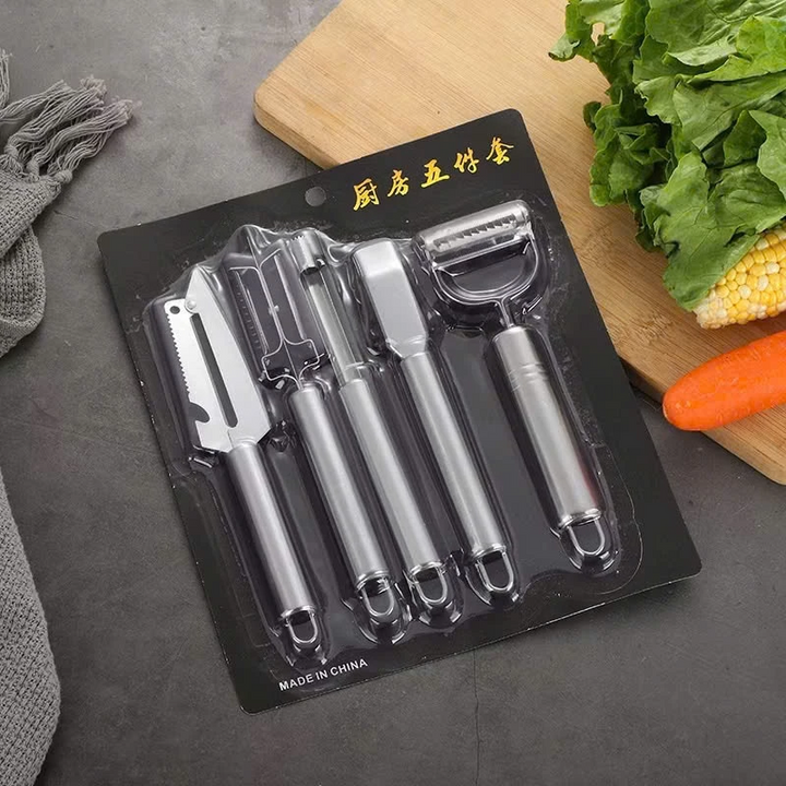 Bộ dao bào rau củ 5 chi tiết đa năng cho nhà bếp