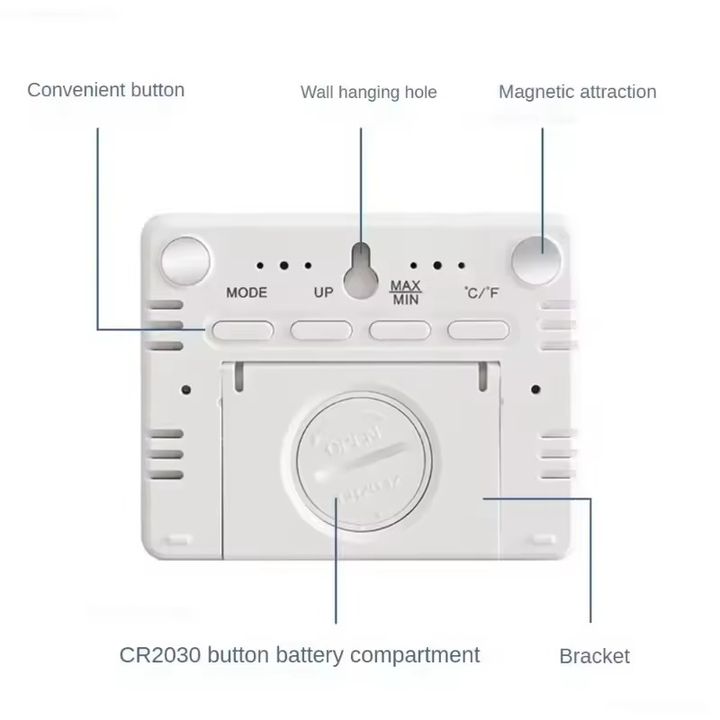 Đồng hồ điện tử hiển thị đo nhiệt độ và độ ẩm trong phòng