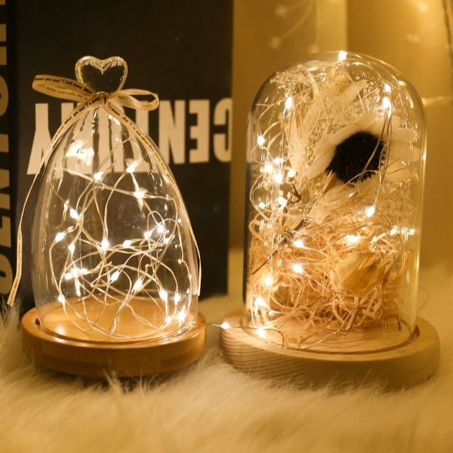 Dây đèn LED đồng 10 mét, 100 bóng ánh sáng trắng ấm, hiệu ứng nhấp nháy