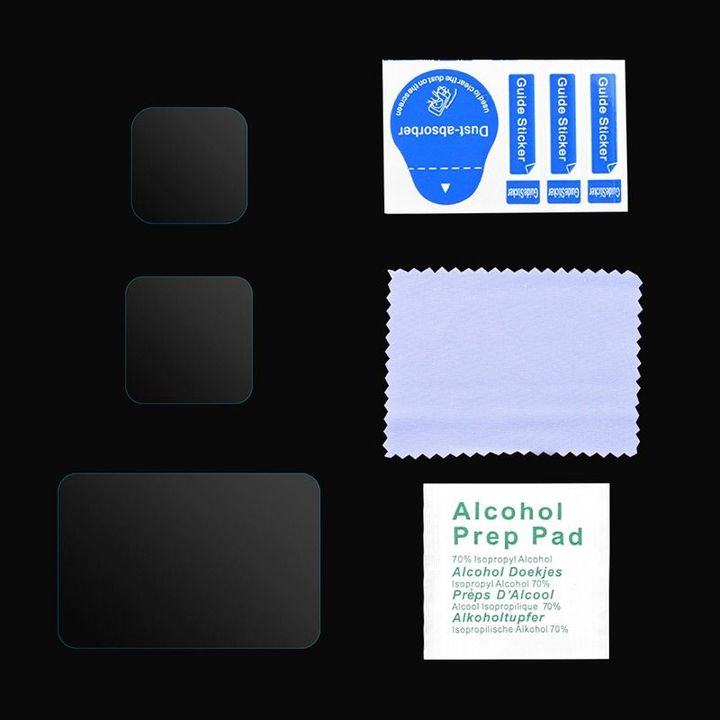Set 2 bộ kính cường lực GoPro 9, 10,11, 12 (màn hình trước sau và ống kính)