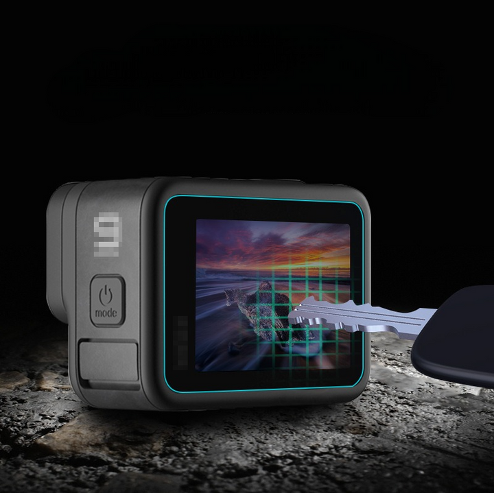 Set 2 bộ kính cường lực GoPro 9, 10,11, 12 (màn hình trước sau và ống kính)