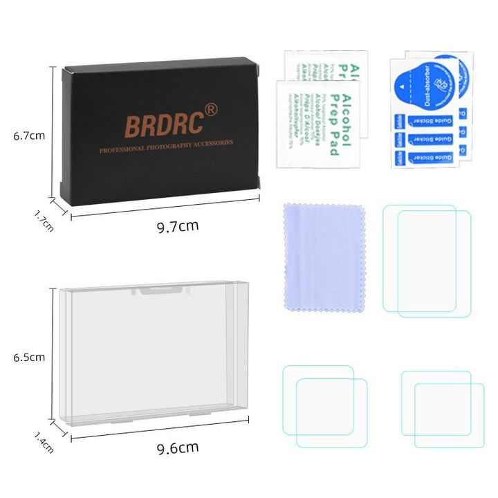 Set 2 bộ kính cường lực GoPro 9, 10,11, 12 (màn hình trước sau và ống kính)