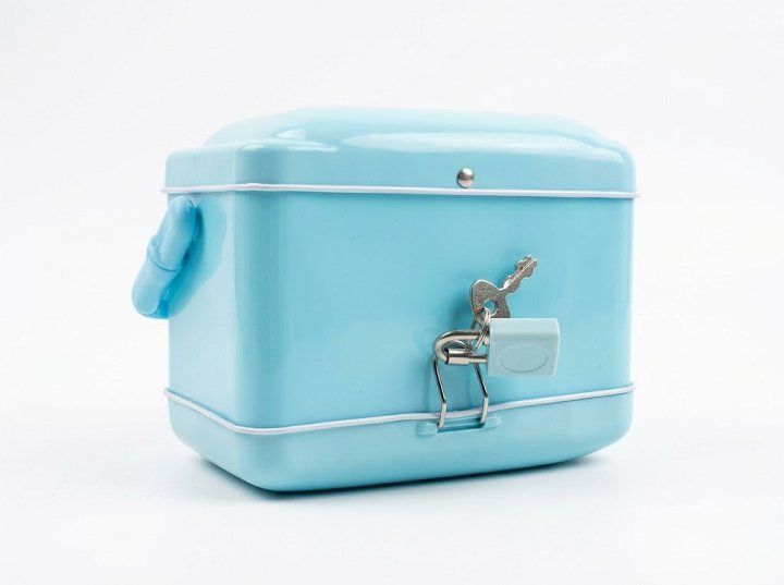 Két sắt mini hình Heo - Xanh