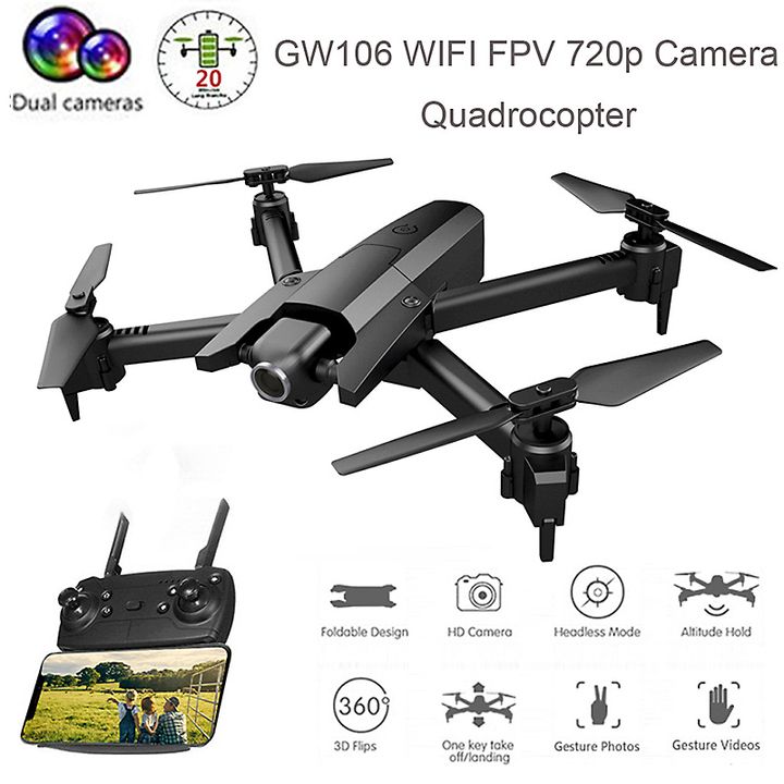 Fold Drone GW106 Wifi FPV 720P Camera Giá Rẻ