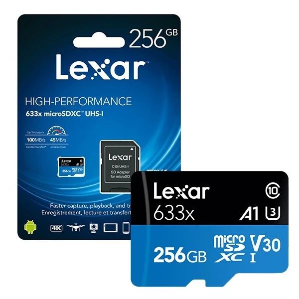 Thẻ MicroSD Lexar 256GB chuẩn UHS-I 633x - tốc độ 45MB/s