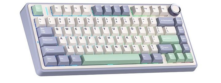 Bàn phím cơ Gaming không dây AULA F75-15  (Ice green/Tím nhạt+be+xanh lá/ Reaper Switch)