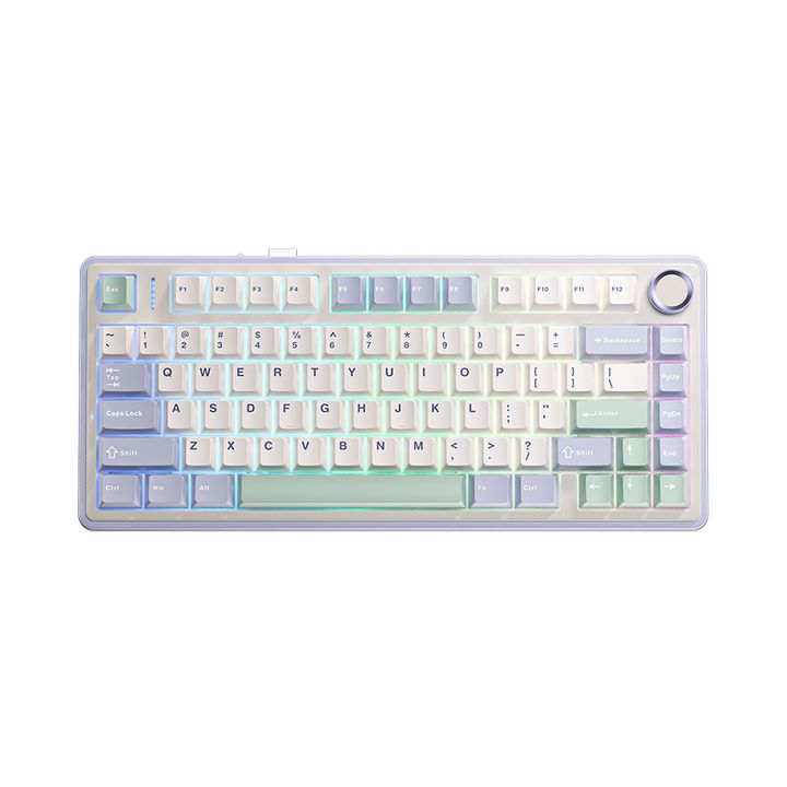 Bàn phím cơ Gaming không dây AULA F75-15  (Ice green/Tím nhạt+be+xanh lá/ Reaper Switch)