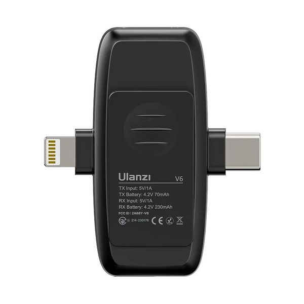 Microphone không dây Ulanzi V6 dành cho iPhone/Android/Tablet/Camera A020GBB1