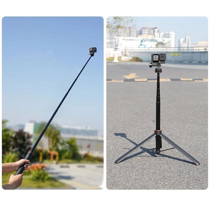 Chân đứng Tripod Flymile FLY018_2 ngàm kết nối nam châm từ tính nhanh gậy kéo dài 163cm