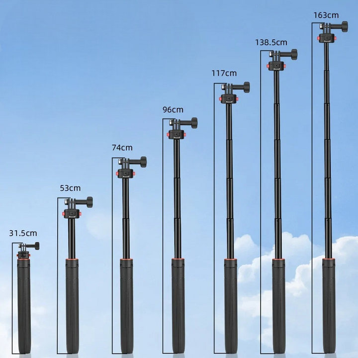 Chân đứng Tripod Flymile FLY018_2 ngàm kết nối nam châm từ tính nhanh gậy kéo dài 163cm
