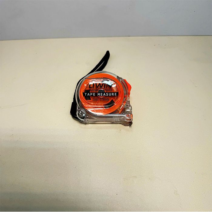 Thước đo kéo dài 5 mét (trong) thiết kế bảng lớn màu cam/ xanh/ vàng