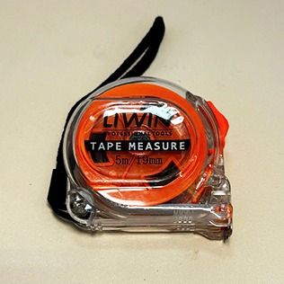 Thước đo kéo dài 5 mét (trong) thiết kế bảng lớn màu cam/ xanh/ vàng