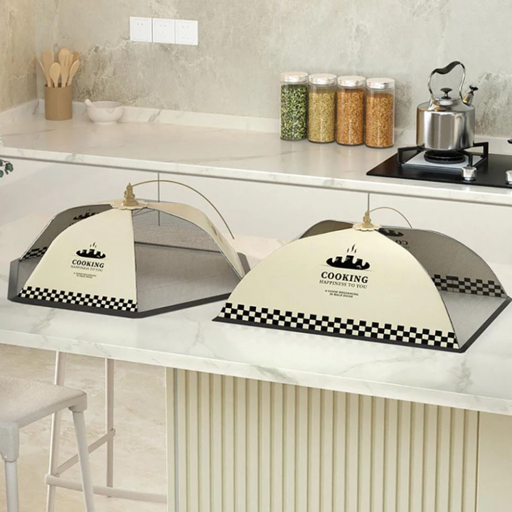 Lồng bàn đậy thực phẩm lưới tròn gấp gọn tiện mang theo 70x25 cm