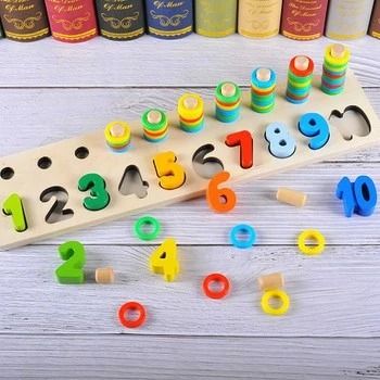 Bảng gỗ ghép số và hình 2 dòng cho bé vừa học vừa chơi