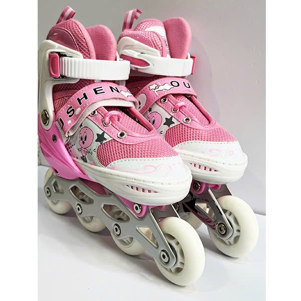 Bộ giày patin trẻ em 902 cỡ S (31-34) - màu hồng