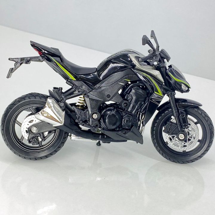 Mô hình Xe mô tô Kawasaki Z1000 R Green 1:18 Welly