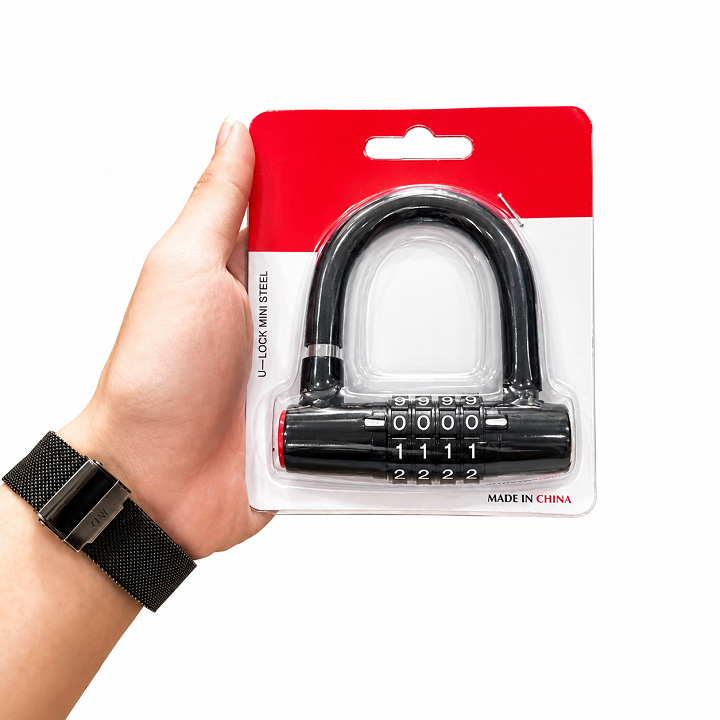 Ổ khóa Xe Máy, Xe Đạp, Đa năng chống chộm 4 số CHỮ U 245G Gọng ngắn Kích Thước 9x8.5cm SP1280184