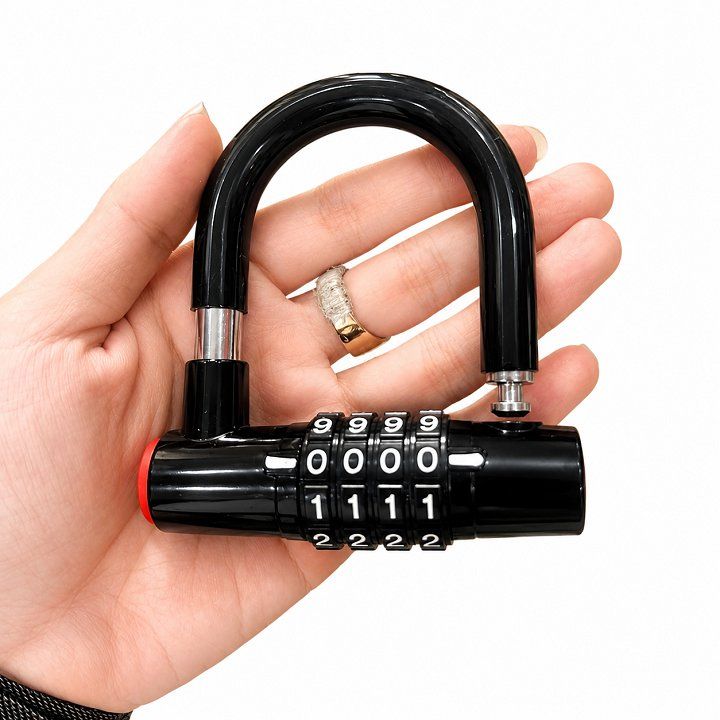 Ổ khóa Xe Máy, Xe Đạp, Đa năng chống chộm 4 số CHỮ U 245G Gọng ngắn Kích Thước 9x8.5cm SP1280184