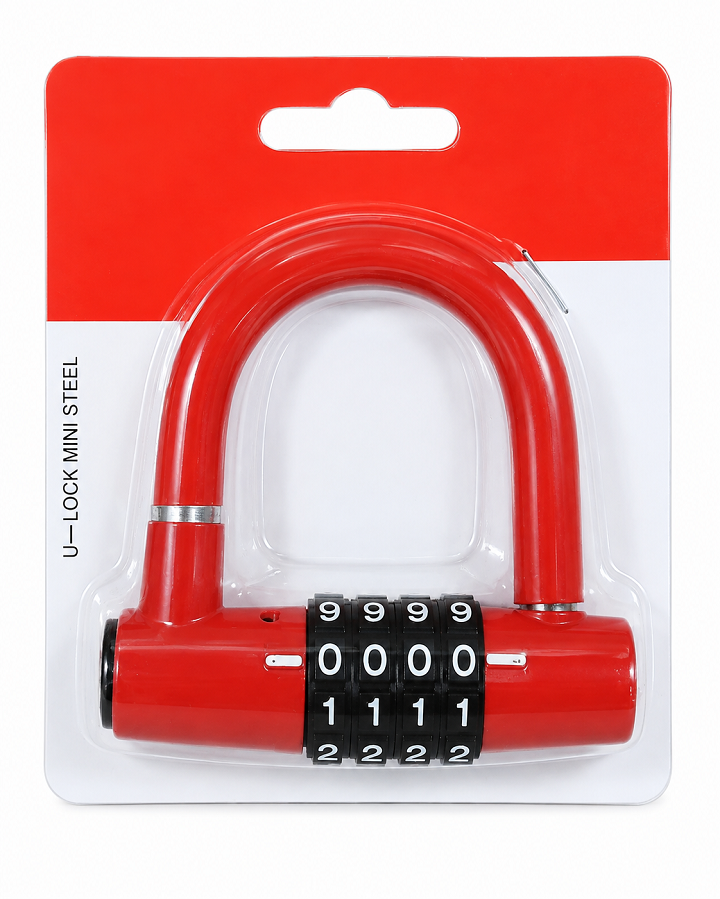 Ổ khóa Xe Máy, Xe Đạp, Đa năng chống chộm 4 số CHỮ U 245G Gọng ngắn Kích Thước 9x8.5cm SP1280184