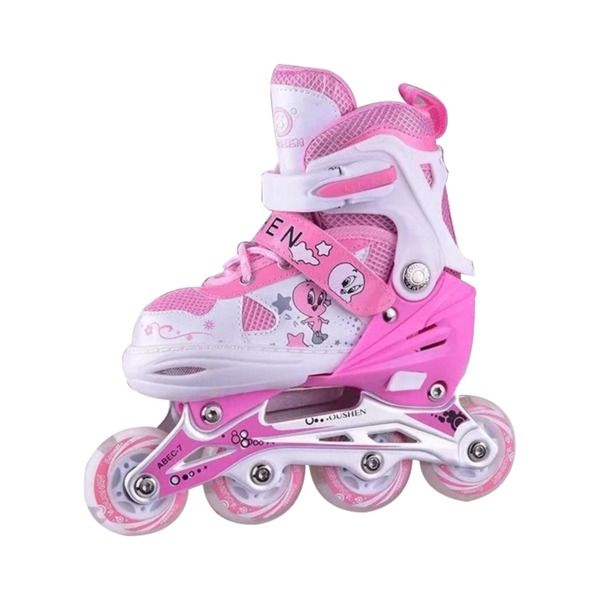 Bộ giày patin trẻ em 902 cỡ M (35-38) – màu hồng