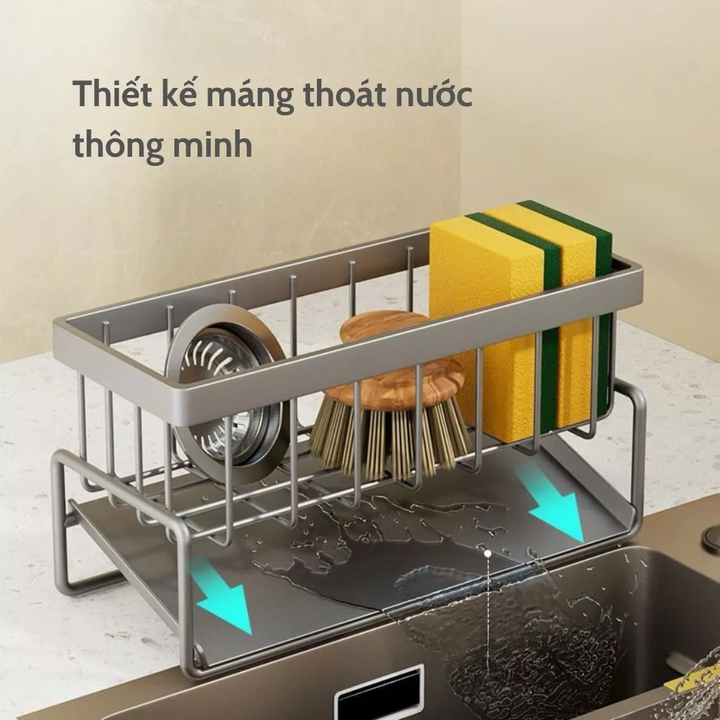 Kệ để đồ rửa chén inox chống gỉ tiện lợi cho nhà bếp