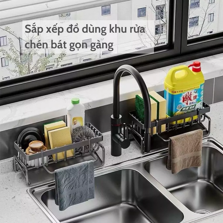 Kệ để đồ rửa chén inox chống gỉ tiện lợi cho nhà bếp