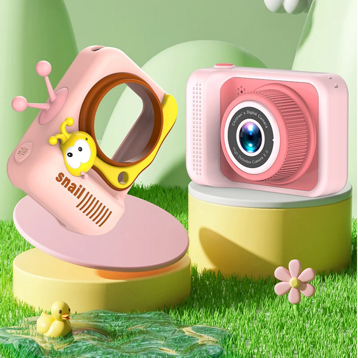 Máy ảnh trẻ em 2 camera hình ốc sên đa chức năng