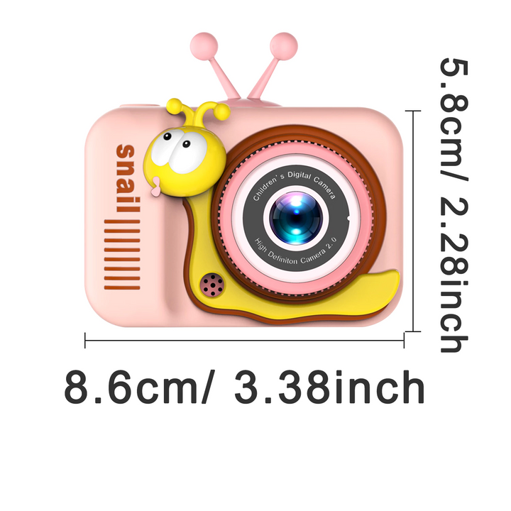 Máy ảnh trẻ em 2 camera hình ốc sên đa chức năng