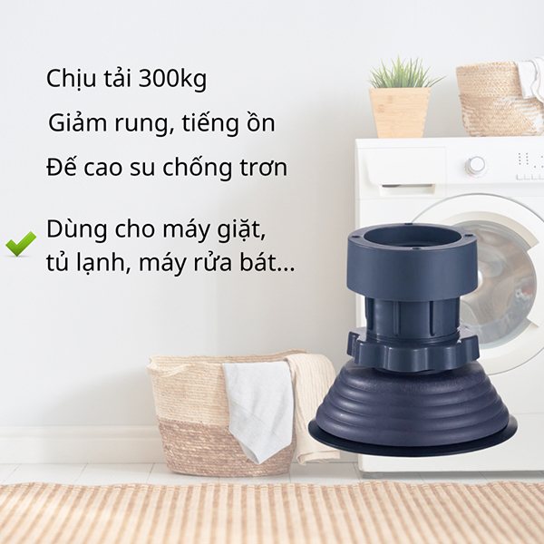 Combo 4 đế nâng máy giặt, máy sấy chống rung lắc, chống dịch chuyển