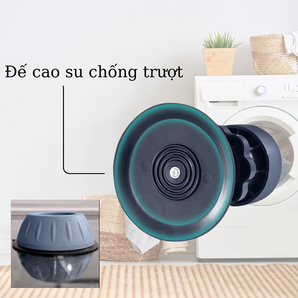 Combo 4 đế nâng máy giặt, máy sấy chống rung lắc, chống dịch chuyển