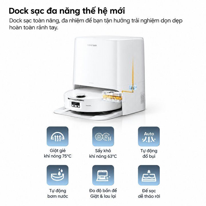 Robot hút bụi lau nhà Roborock Qrevo Edge 2 flow - Bảo hành 12 tháng