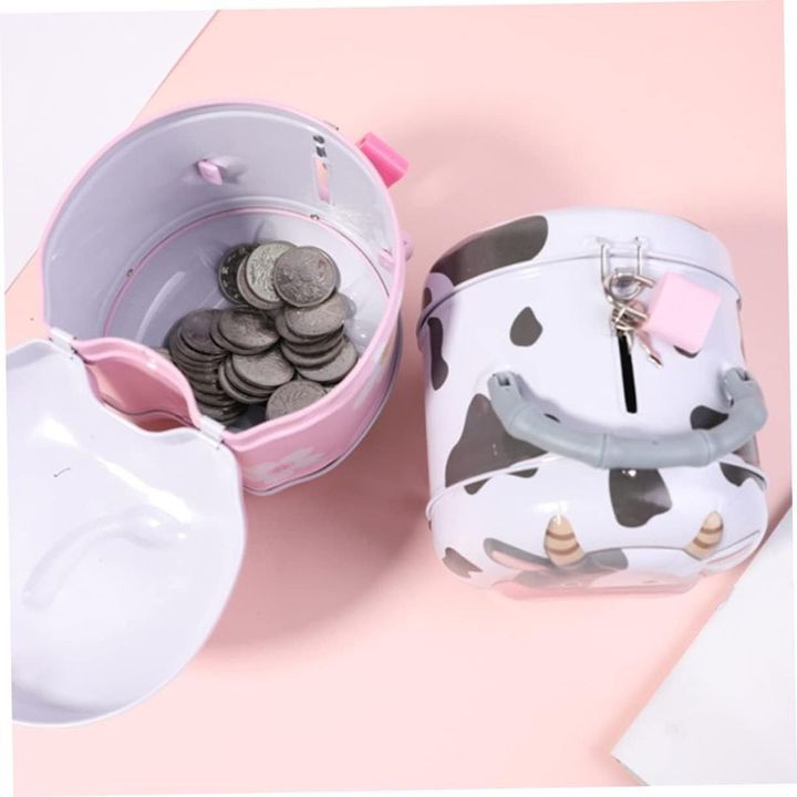 Két sắt mini hình con bò sữa dễ thương cho bé - Màu trắng