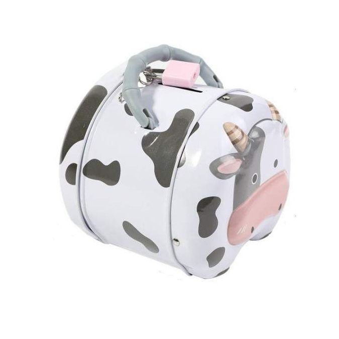 Két sắt mini hình con bò sữa dễ thương cho bé - Màu trắng