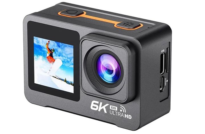 Camera action C3S quay đêm 6K Ultra HD chống rung điện tử EIS 2 màn hình cảm ứng kèm túi đựng