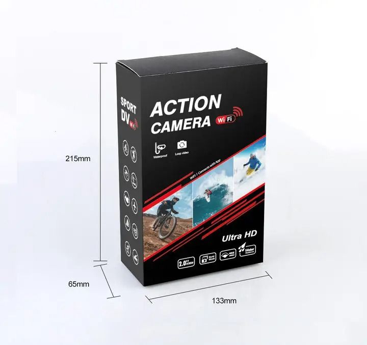 Camera action C3S quay đêm 6K Ultra HD chống rung điện tử EIS 2 màn hình cảm ứng kèm túi đựng