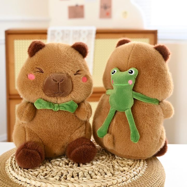 Gấu bông Capybara ôm ếch dễ thương size 35cm