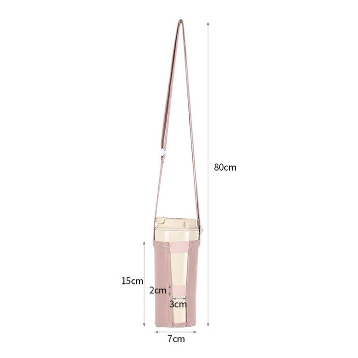 Dây đeo bình nước co giãn Fasola ZF-341 - tăng chỉnh linh hoạt, đeo chéo/xách tay màu hồng