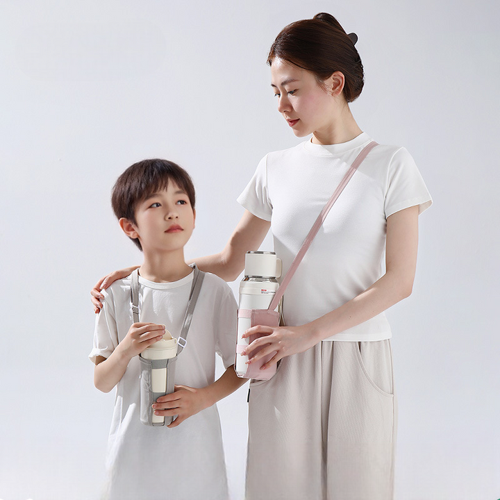 Dây đeo bình nước co giãn Fasola ZF-341 - tăng chỉnh linh hoạt, đeo chéo/xách tay màu hồng