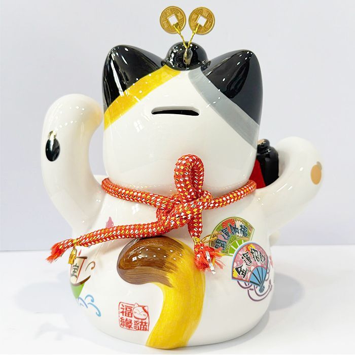 Mèo sứ thần tài kích thước 9in không vẫy tay