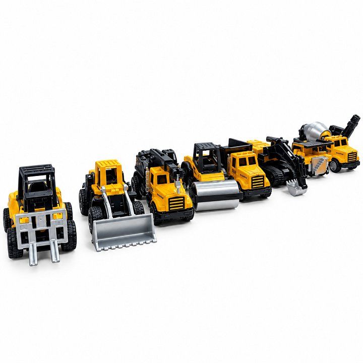 Bộ đồ chơi 8 xe mô hình xây dựng cao cấp chất liệu bằng hợp kim tỉ lệ 1:50