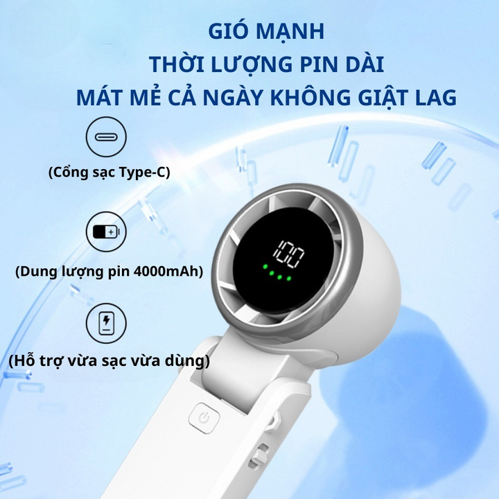 Quạt cầm tay ALIZZ AL-14056 màn hình kỹ thuật