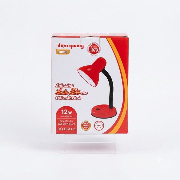 Đèn bàn chống cận Điện Quang ĐQ DKL03 (Cắm điện trực tiếp, ánh sáng Daylight, màu đỏ đen)
