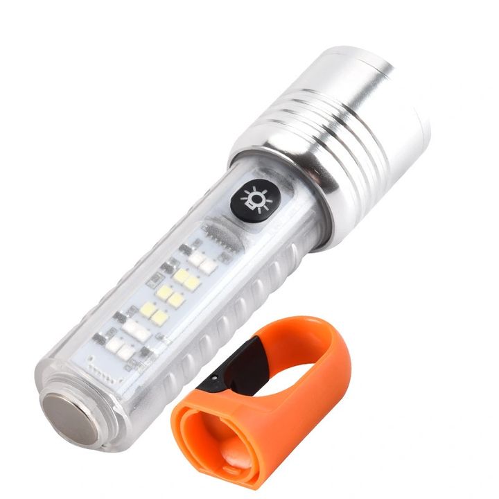 Đèn pin cầm tay đa năng, có móc để treo và sạc usb