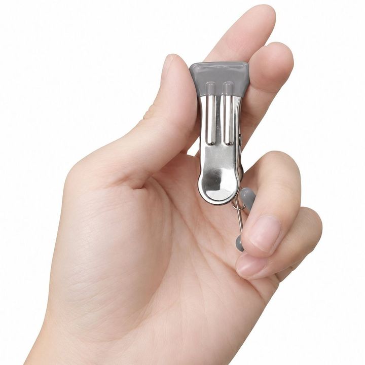 Móc treo quần áo, tất vớ 10 kẹp có khoá chống gió - chắc chắn, siêu bền - Xám