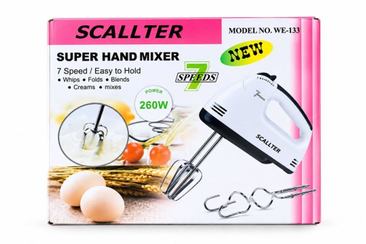 Máy Đánh Trứng Scarlett Trang Bị 4 Đầu, 7 Tốc Độ Điều Chỉnh