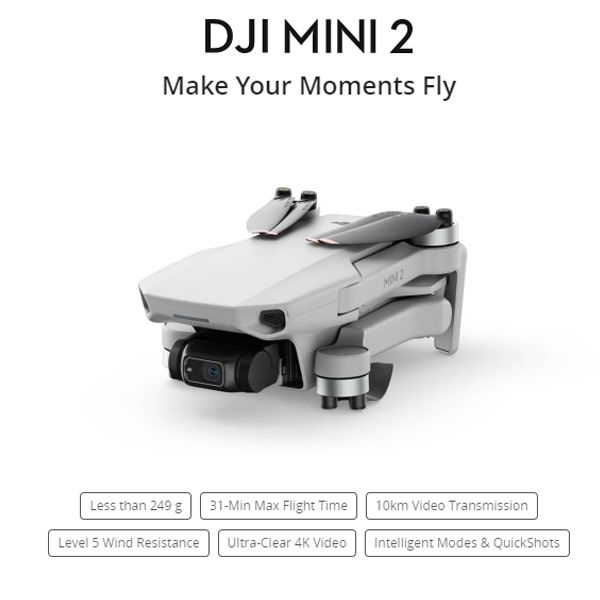 drone DJI Mini 2 Chính Hãng. Bay xa 10 KM. Quay phim 4K.
