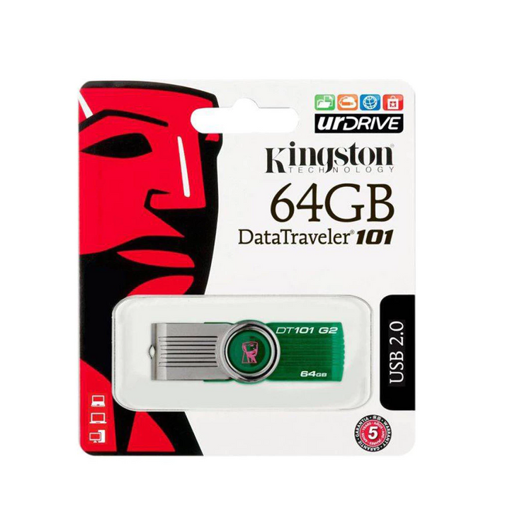 USB 101 2.0 Kingston 64GB lưu trữ dữ liệu tiện dụng