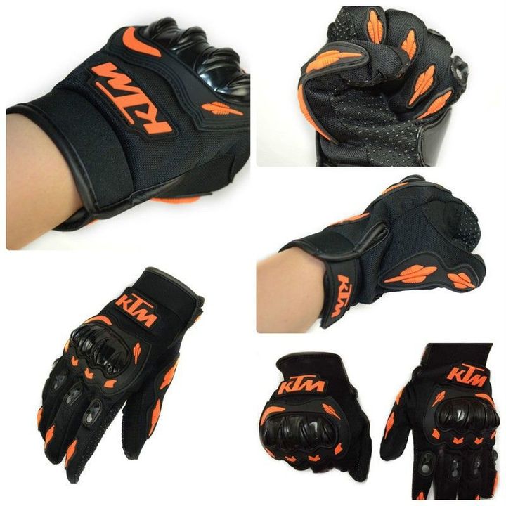 Găng Tay KTM Dài Ngón Có Gù Nhựa - Đen