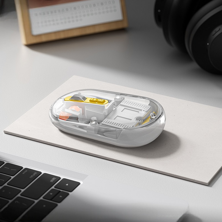 Chuột máy tính không dây Hoco GM35 (Trong Suốt) dùng pin kết nối Bluetooth