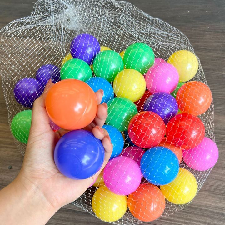 Túi 50 quả bóng nhựa màu sắc 5.5cm